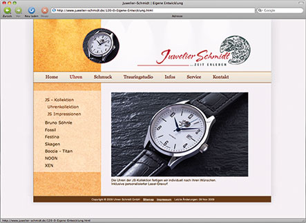 Webdesign Referenz Juwelier Uhrmacher