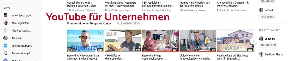 YouTube für Unternehmen